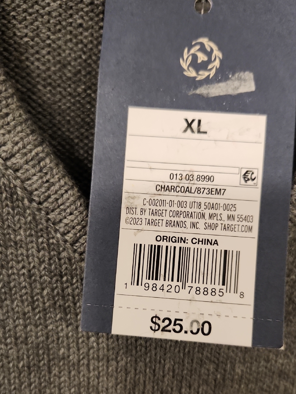 Universal Thread Heather Gray V‑Neck Ribbed Collar Sweater - Picture 3 of 7